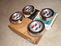 Nos Rallye Wheel Center Caps 71-74 Buick Gs Gsx Skylark Regal Century Apollo 75