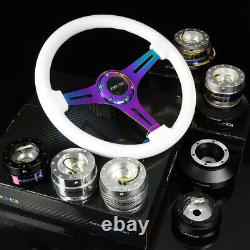 Nrg 180h Hub+black Chrome 2.5 Quick Release+3dish Iridium Steering Wheel White