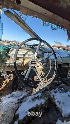 OEM 1957 1958 Mercury Monterey Steering Wheel with Horn Ring Chrome For Parts