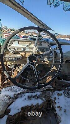 OEM 1957 1958 Mercury Monterey Steering Wheel with Horn Ring Chrome For Parts