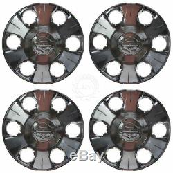 OEM BL3Z1130A 6 Lug Wheel Center Cap Limited Chrome & White Set of 4 for F150
