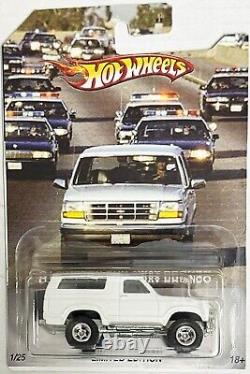 OJ Simpson'85 FORD BRONCO CUSTOM Hot Wheels withChrome Real Riders Rubber Wheels