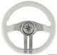 OSCULATI Baltic White Steering Wheel Silver/Chrome Spokes