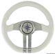 OSCULATI Baltic White Steering Wheel Silver/Chrome Spokes