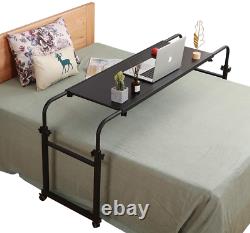 Overbed Table with Wheels Overbed Desk Over Bed Desk King Queen Bed Table Laptop