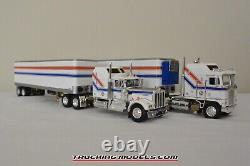 Pair of DCP 164 Bicentennial Kenworth K100 & W900A Aerodyne Tractor-Trailers