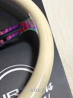Rare NRG Neo Chrome White Wood Steering Wheel 350 USDM Rare NRG Neo Chrome White Wood Steering Wheel 350 USDM