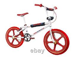 SKYWAY TA 20 Replica BMX Bike 2022 White/Red With Gold Collectors Rivet Wheels