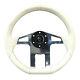 SPARCO Hexagon Steering Wheel White Chrome leather 350 mm 015THEBI