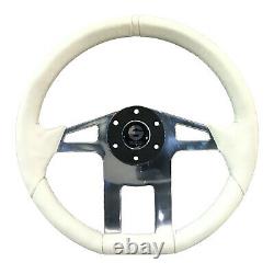 SPARCO Hexagon Steering Wheel White Chrome leather 350 mm 015THEBI