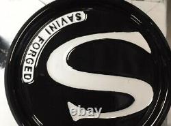 Savini Forged Custom Wheel Center Cap Black /White Made By Aluminum 4 Pcs