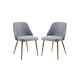 Set Of 2 Dining Chairs Retro Chair Cafe Kitchen Modern Legs, Screws, Spring Wash