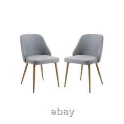 Set Of 2 Dining Chairs Retro Chair Cafe Kitchen Modern Legs, Screws, Spring Wash