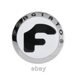 Set Of (4) Forgiato Wheel Chrome Bezel / White Background Center Caps Brand New