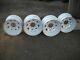Set of 4- 16.5 X 8.25 Eight Lug White Spoke Wheels Cal Chrome Wheels