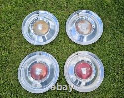 Set of 4 1954 Mercury 15 Hubcaps Wheel Covers Monterey Custom Deluxe Special