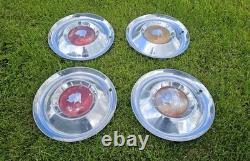 Set of 4 1954 Mercury 15 Hubcaps Wheel Covers Monterey Custom Deluxe Special