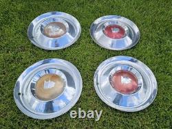 Set of 4 1954 Mercury 15 Hubcaps Wheel Covers Monterey Custom Deluxe Special