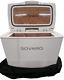 Sovaro White with Chrome 45 Qt. Hard-Sided Cooler on Wheels with Cover