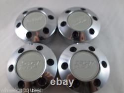 Sport Line Chrome /wht Custom Wheel Center Caps (set Of 4)
