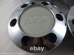 Sport Line Chrome /wht Custom Wheel Center Caps (set Of 4)
