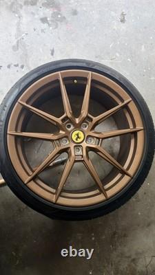 Staggered 20/21 Ferrari Wheels & Tire for 812 488 FF F8 F12 458 mat bronze
