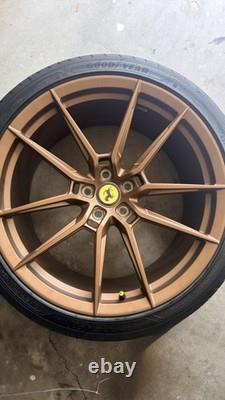 Staggered 20/21 Ferrari Wheels & Tire for 812 488 FF F8 F12 458 mat bronze