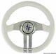 Steering Wheel White Spoke Silver/Chrome Brand Osculati 45.158.31