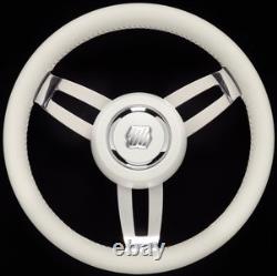 Uflex MOROSINI U/CH/W Steering Wheels, White Poly withChrome Hub