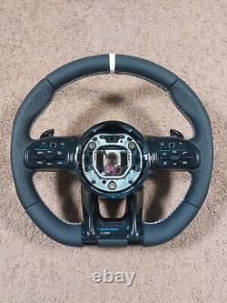 Upgrated Black Steering Wheel For Mercedes-Benz AMG E class 13-18 Chrome