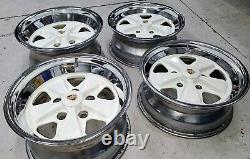 Used PORSCHE Chromed Fuchs Wheels 16x7 16x9 Grand Prix White 911 930 Turbo 5x130