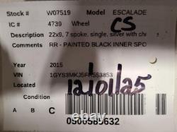 Used Wheel fits 2015 Cadillac Escalade 22x9 7 spoke single silver with chrome i