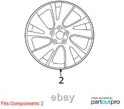 Used Wheel fits 2015 Nissan Murano 20x7-1/2 alloy chrome 5-split spoke Grade A