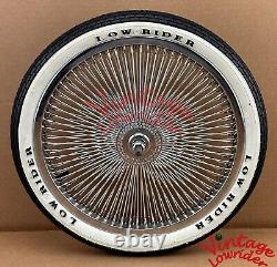 VINTAGELOWRIDER 16 SINGLE TWISTED CHROME CONTINENTAL KIT WithORIGINAL 8 BALL TIRE