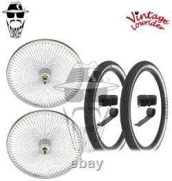 VTG LOWRIDER 20 DAYTON 144 SPOKE FRONT & FREEWHEEL STEEL RIMS WithLOWRIDER TIRES