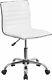 Vanity Chair With Back Rolling Makeup Seat Stool Wheels For Dressing White NEW