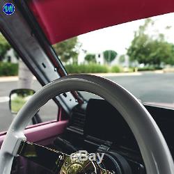 Viilante 3 Deep 6-hole Glossy White Steering Wheel Gold Chrome Spoke Fits Nrg