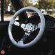 Viilante 3 Deep 6-hole White Steering Wheel Mirror Chrome Spoke Honda CIVIC