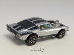 Vintage 1970 Hot Wheels Redline Mustang Boss Hoss Chrome With White Interior HK