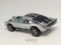Vintage 1970 Hot Wheels Redline Mustang Boss Hoss Chrome With White Interior HK