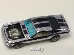 Vintage 1970 Hot Wheels Redline Mustang Boss Hoss Chrome With White Interior HK