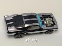 Vintage 1970 Hot Wheels Redline Mustang Boss Hoss Chrome With White Interior HK