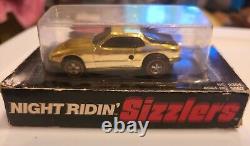 Vintage 1976 Mattel Hot Wheels Night Ridin Sizzlers Moon Ghost Gold Chrome