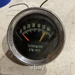 Vintage AC 7000RPM Tachometer 3 3/4 Dash or Console Mount