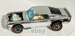 Vintage Hot Wheels REDLINE 1970 Chrome Boss Hoss. MINT. White Interior