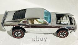 Vintage Hot Wheels REDLINE 1970 Chrome Boss Hoss. MINT. White Interior