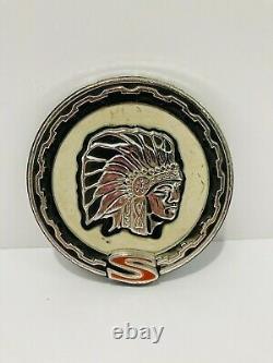 Vintage Jeep Cherokee Wagoneer Chief Indian Head S Emblem Badge 1970-1981