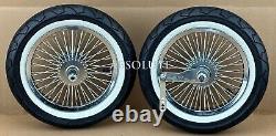 Vintage Lowrider 12 Chrome 52spoke Bicycle Wheel Set 14g Whitewall Smooth Tires