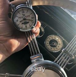 Vintage MAAR Clock Steering Wheel GM Accessory