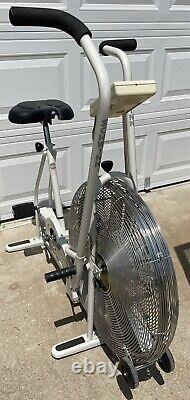 Vintage Schwinn Air Dyne Dual Action Stationary White Fan Exercise Bike